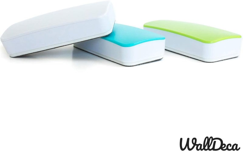 WallDeca Dry Erase Eraser, Felt Bottom Surface Whiteboard Eraser, Magnetic, Works on All Dry Erase Surfaces, Glass Board and Whiteboard (White) - Image 4